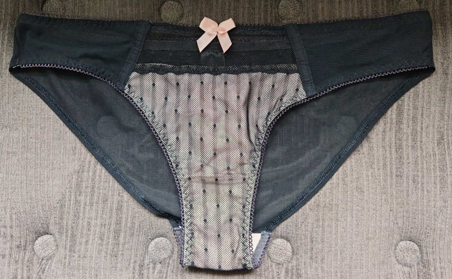 M&S Limited Black & Nude Brazilian Knickers Size 12