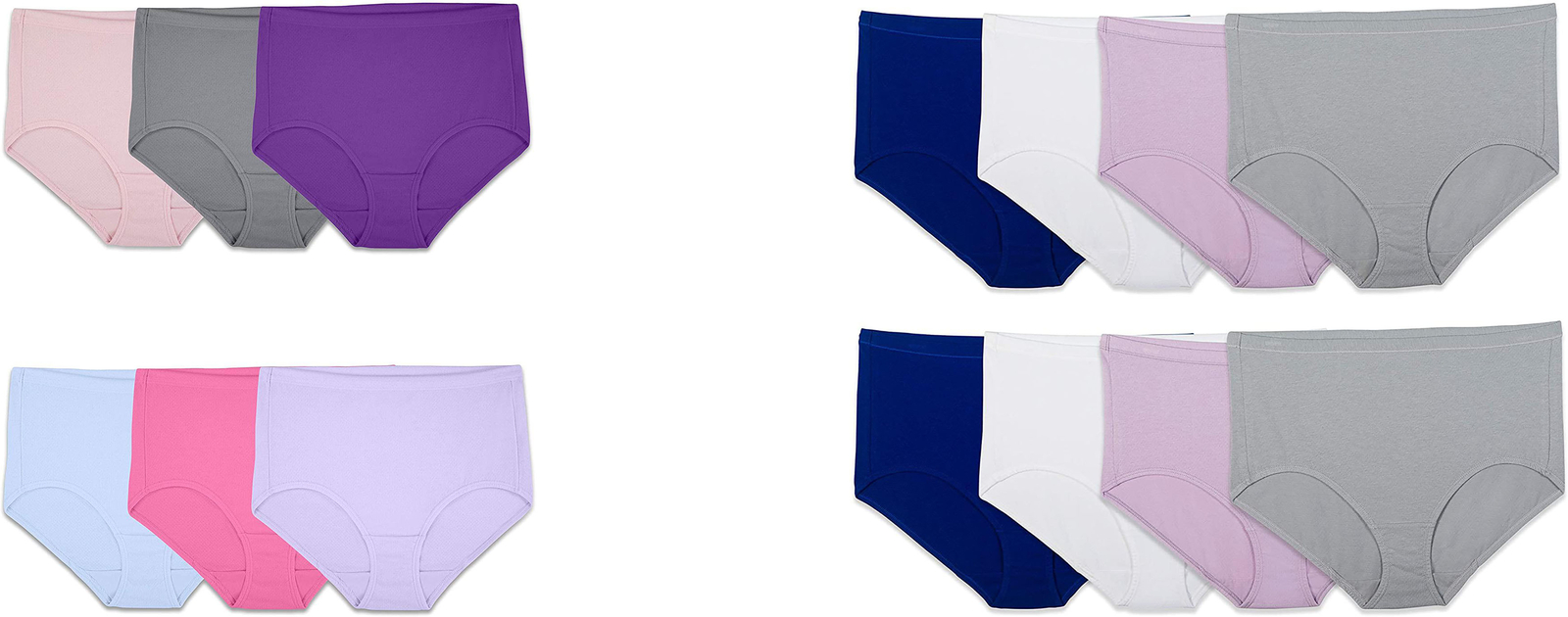 Fruit of the Loom Women’s Breathable Cotton-Mesh Brief Panties
