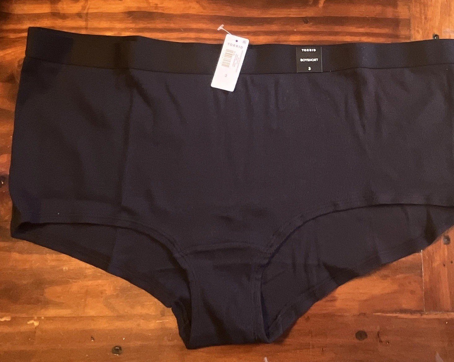 Torrid Boyshort Panties Size 3 Plus Black Ribbed Cotton Elastane Stretch 3 pairs
