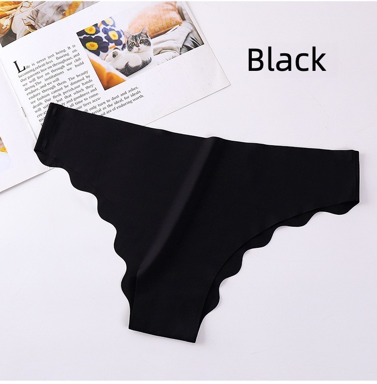 5PCS Women Underwear Seamless Invisible Ice Silk Cheeky Thongs, Sexy Low Briefs