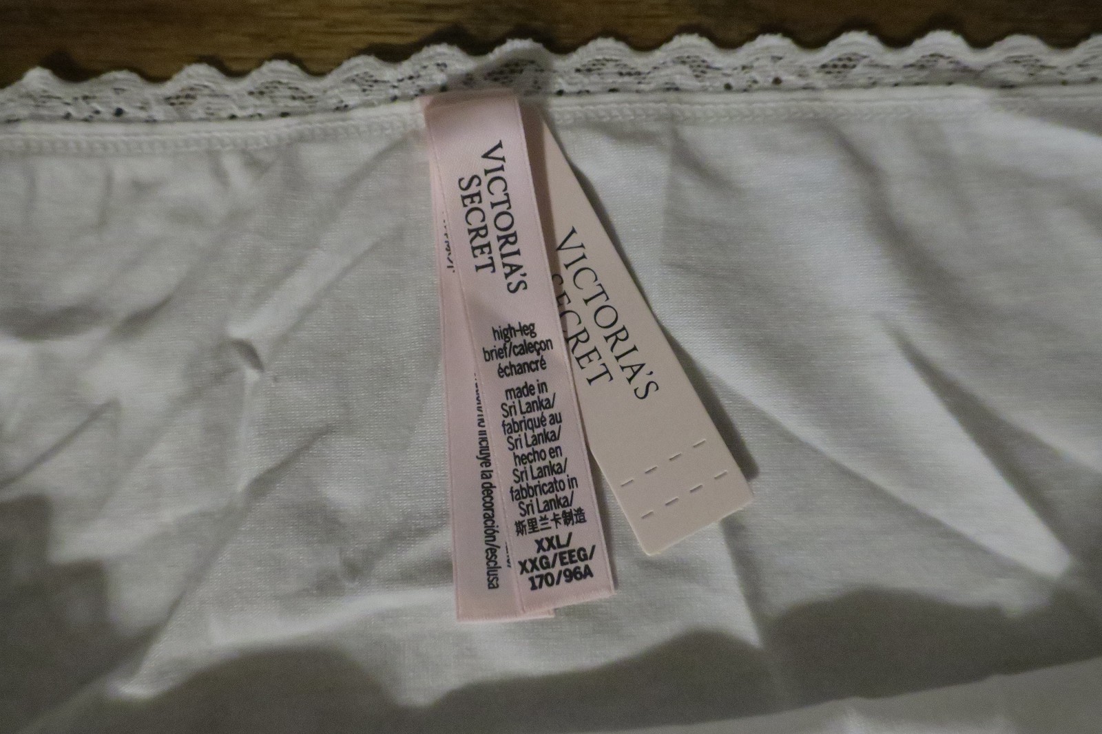 XXL ❤️ VICTORIA’S SECRET ❤️ FULL COVERAGE COTTON LACE ❤WHITE BRIDE ❤HIGH PANTIES