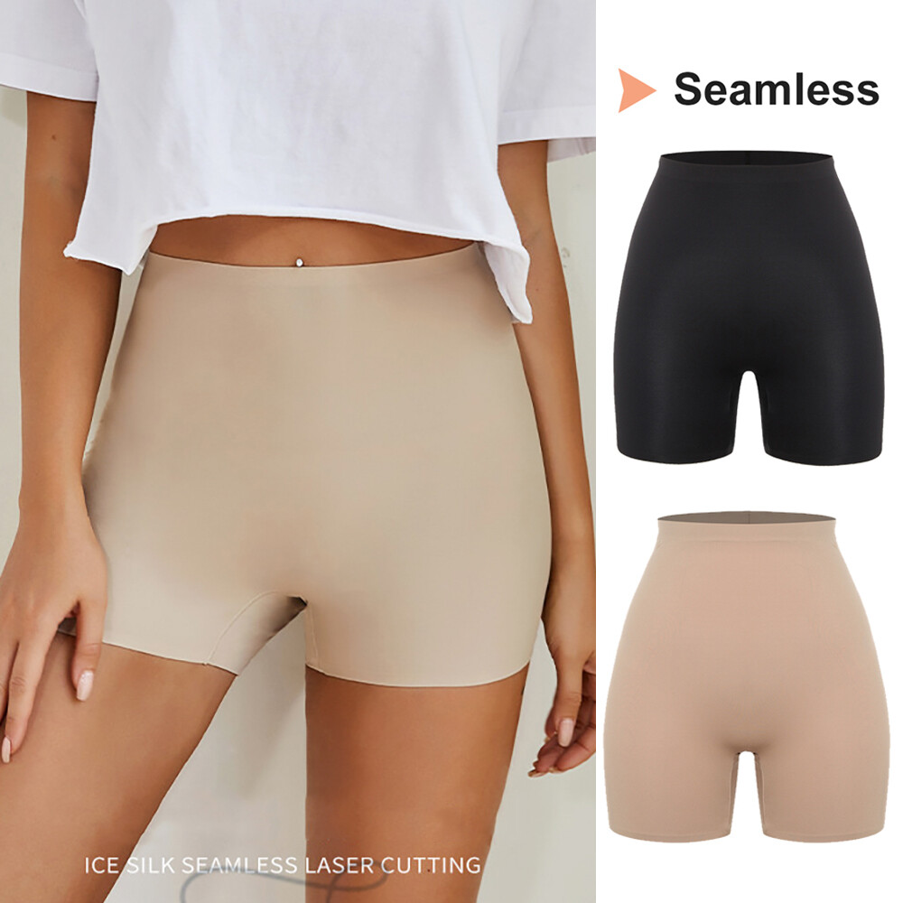 Seamless Shorts for Women Panties Slim Shaper Underwear Ice Silk Boxer Briefs