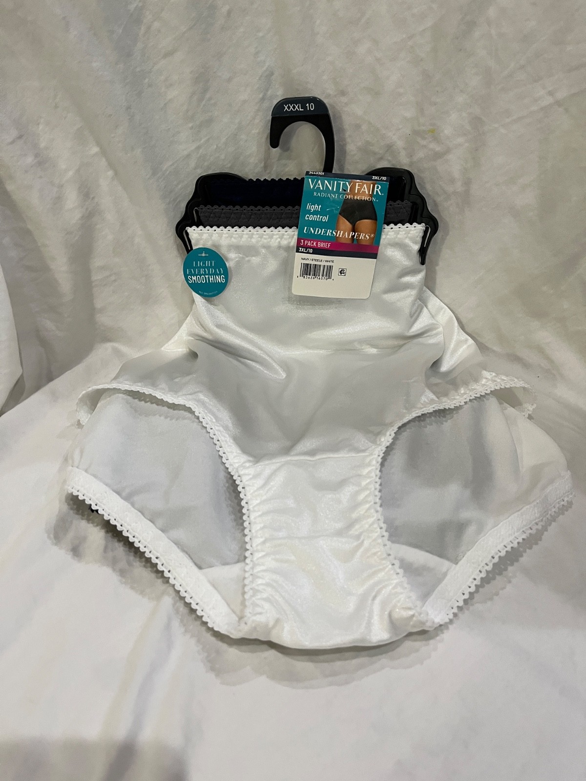 New Vanity Fair Radiant Undershapers Light Control Brief 3 Pk Women S/5,3XL/10