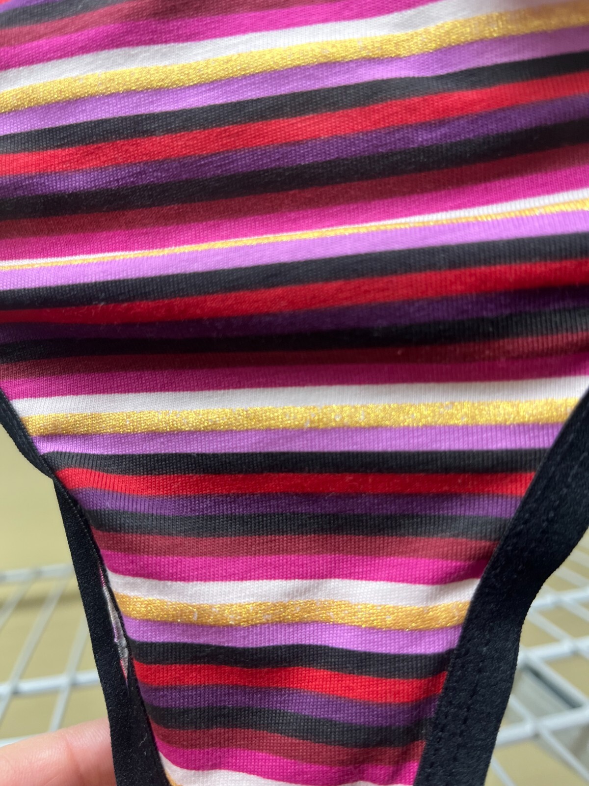 Auden Women’s Multicolor Striped Cotton Blend Thong Size Medium (8-10) New