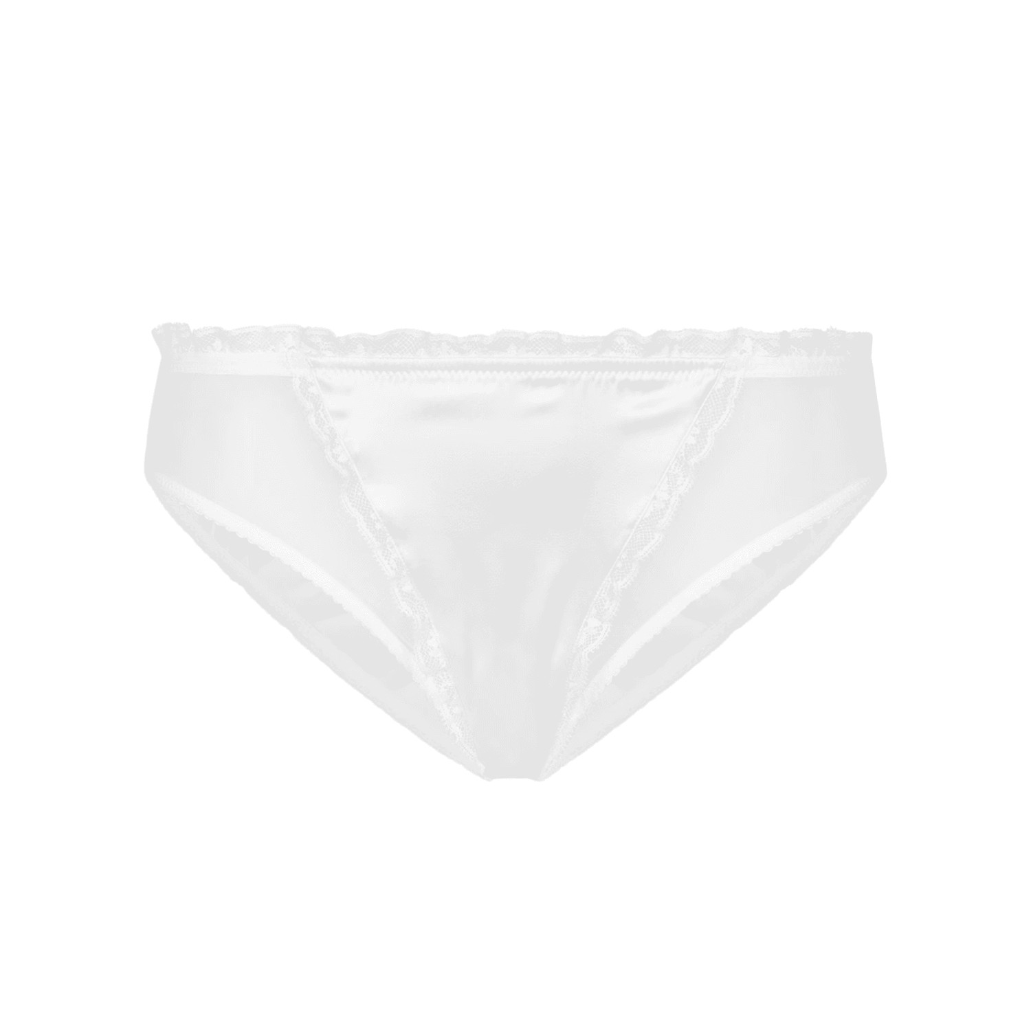 DOLCE & GABBANA Womens Brief Sheer Panel Lace White Knickers Size M RRP 245