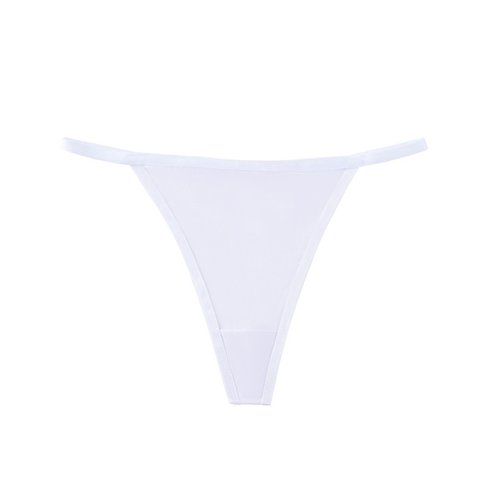 Seamless Ice Silk Underwear for Women Triangle Shape Regular Length Pure Color