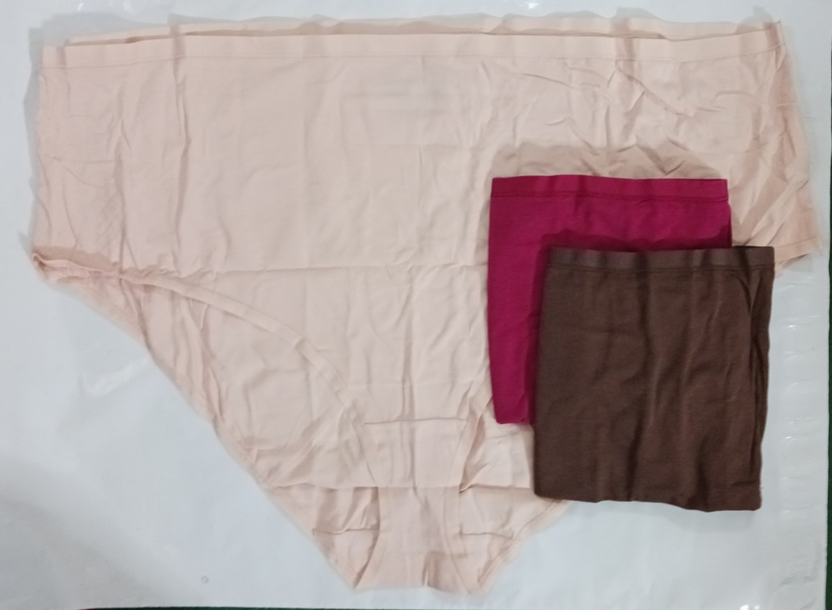 Panties Plus Size 5X / 5XL, Beige, deep red, brown. 95% cotton. waist 46″ 50 in