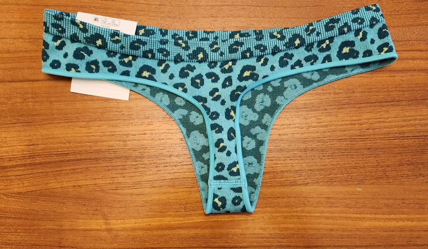 No Bo No Boundaries Green Leopard Thong NWT XS (1) Clean New Sexy Animal Print