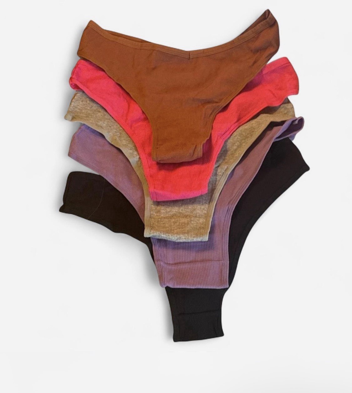 FINETOO Women’s Bikini Panties 5-Pack Size L Multicolor Cotton/Elastane