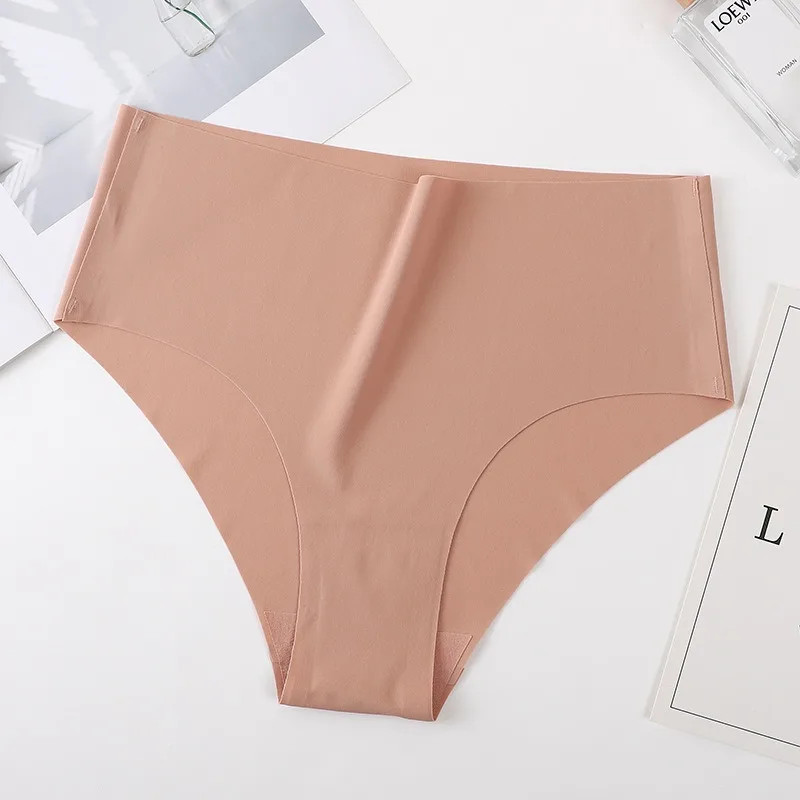 Seamless Briefs High Waist Smooth Thin Breathable Underwear Panties Women