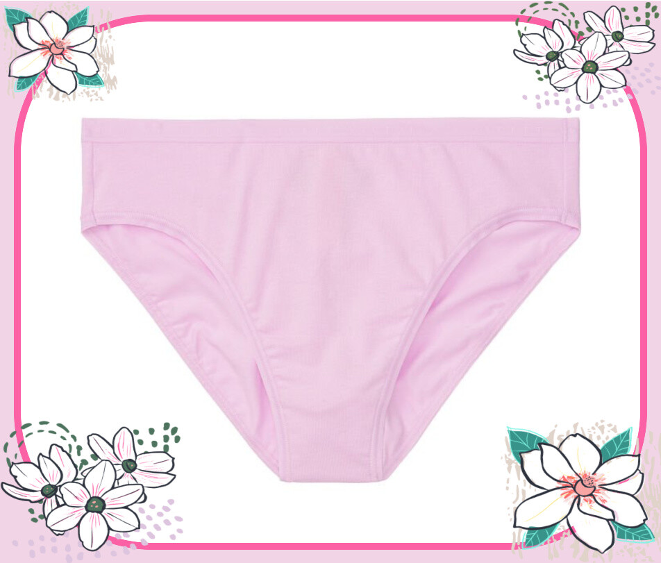 M L XL Orchid Purple Stretch Cotton Victorias Secret High Leg Waist Brief Panty