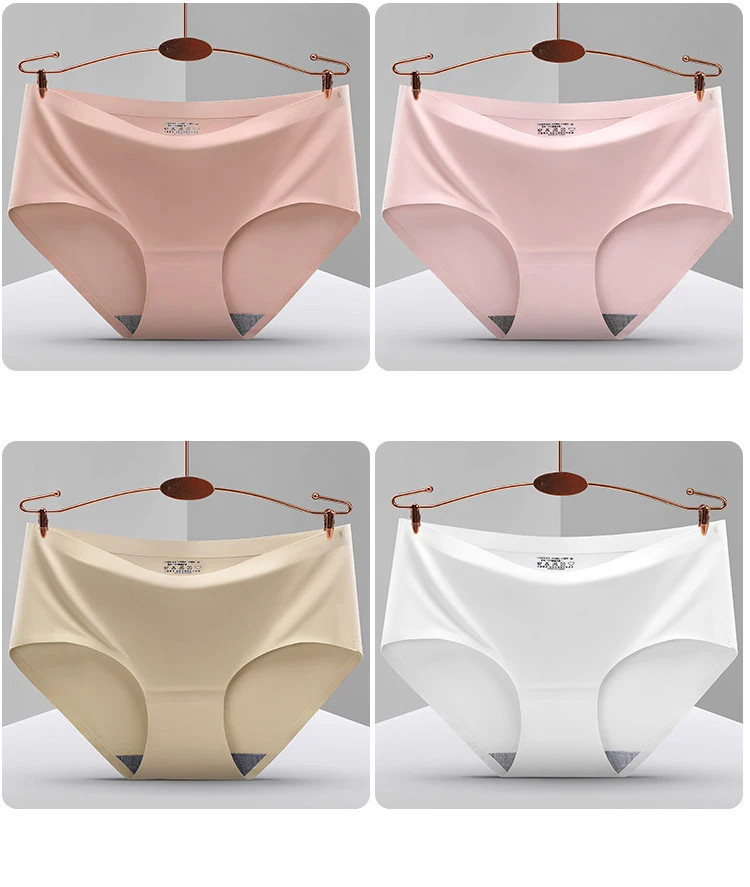 Seamless Brief Panties Mid Rise Soft Breathable Stretch Underwear 7PCS Set