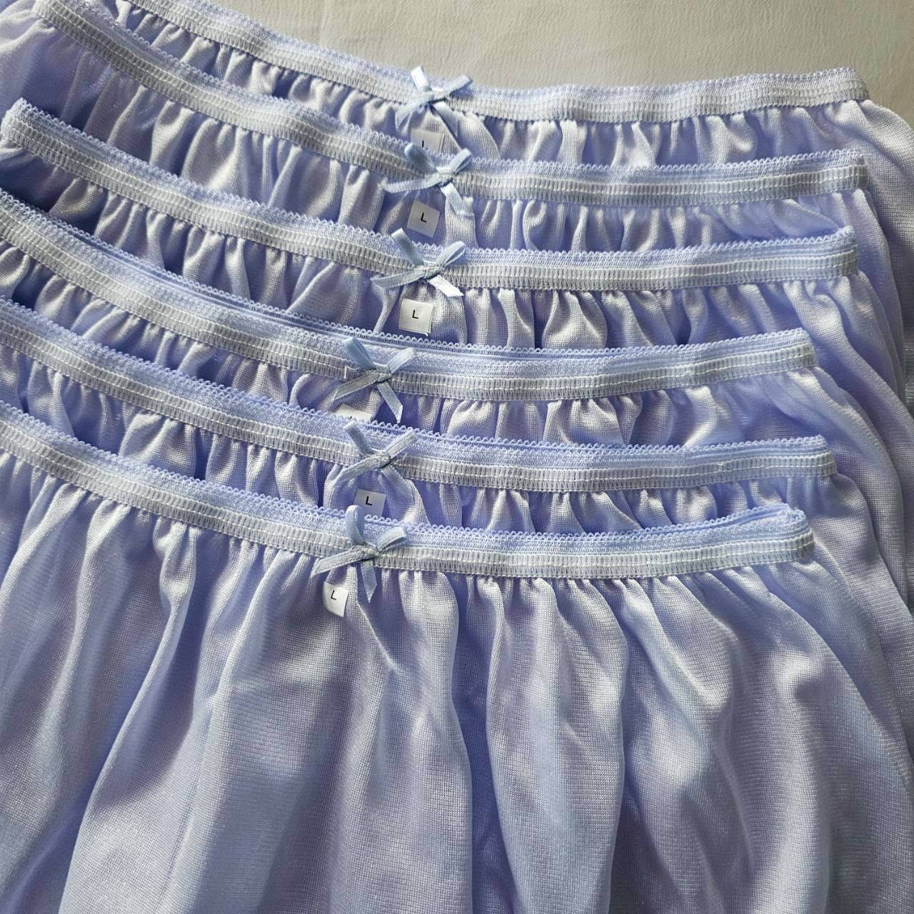6 Purple Underwear Nylon Panties Underwear Women Silky Soft Briefs Waist 30-36″L