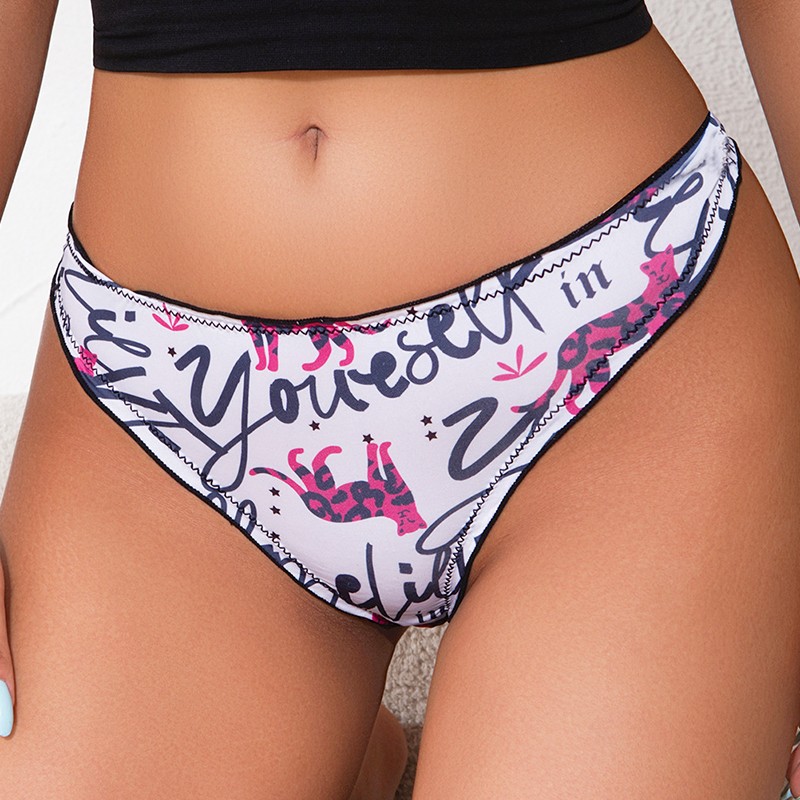 6 Pack Lot Sexy Womens Ice Silky Panties Brief Thongs Bikinis Lingerie Underwear