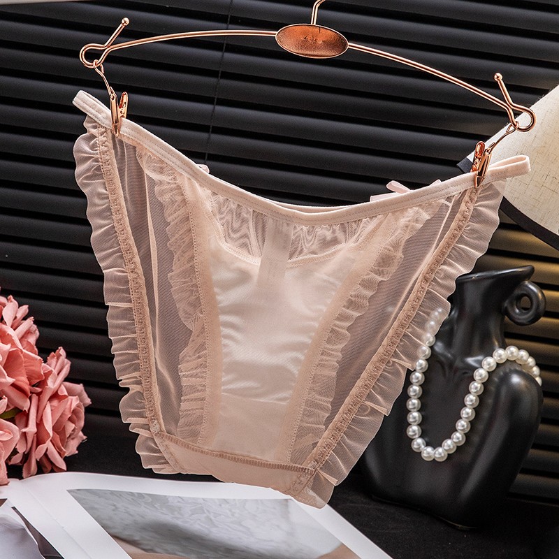 4 Pack Lot Sexy Womens Satin Panties Underwear See Through Sheer Briefs Lingerie