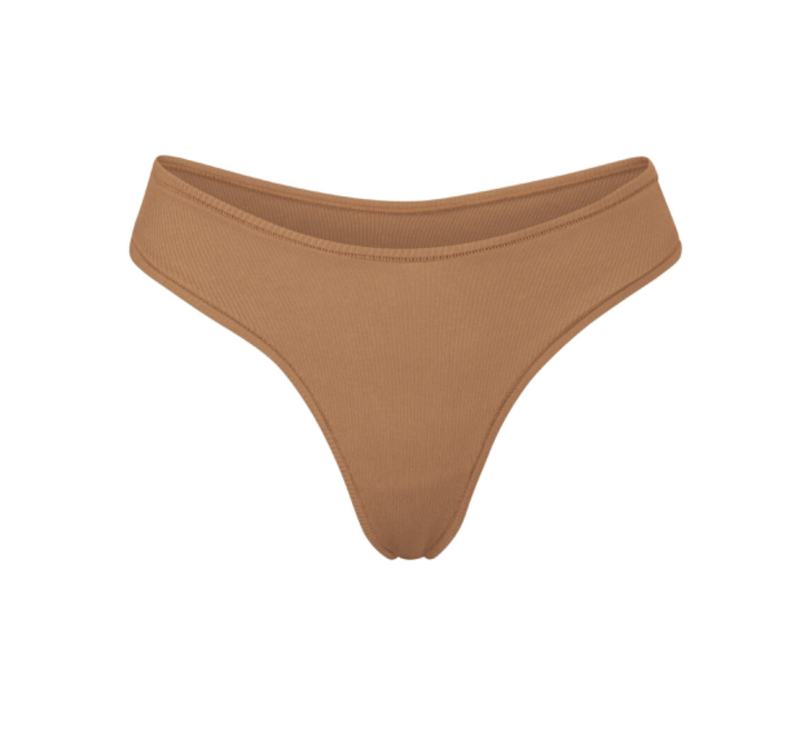 Skims Women COTTON Jersey DIPPED THONG SUMMER MESH MID WAIST THONG 4X Variation