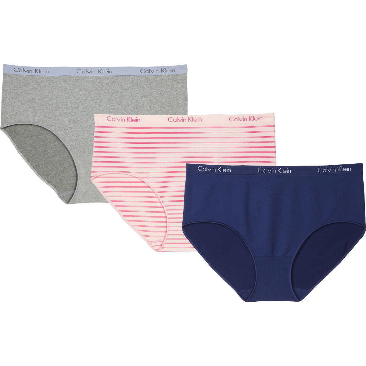 Calvin Klein, 3 Pk – Ladies’ Eclipse Stretch Modern Briefs (Choose Color + Size)