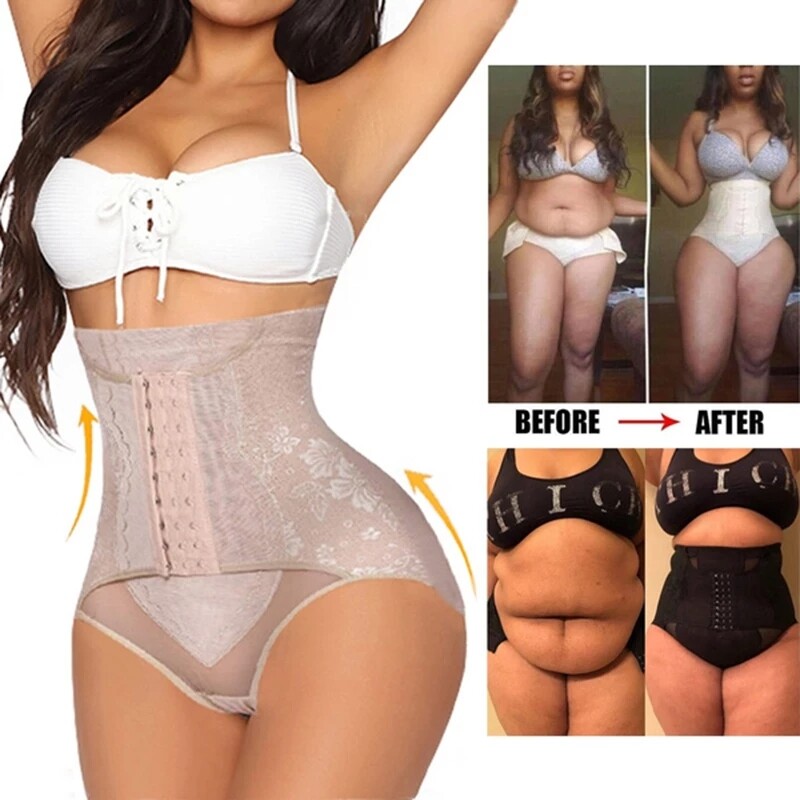 Fajas Colombianas High-Waist Tummy Control Shapewear Girdle Panties Body Shaper