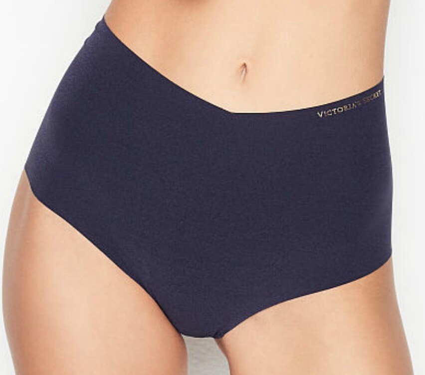 M XL NOIR Ensign Navy Blue NOSHOW Victorias Secret High Waist MIDI Brief Pantie