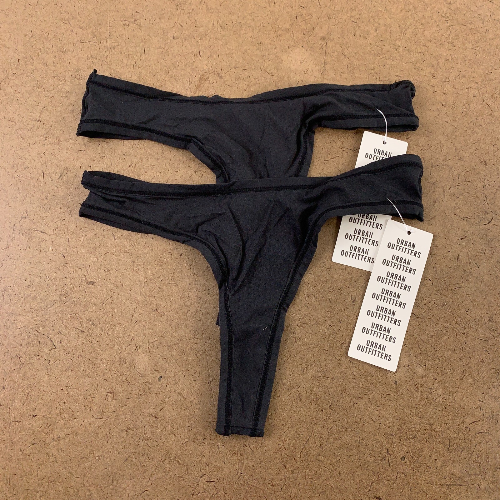 Out From Under Women’s Size Small Black Naked Thong Panty 2 Pack NWT