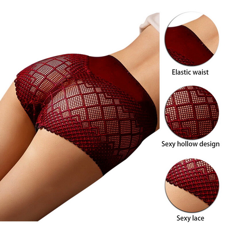 Women’s Sexy Underwear Lace Lingerie Mesh Briefs Panties Knickers Underpants HOT