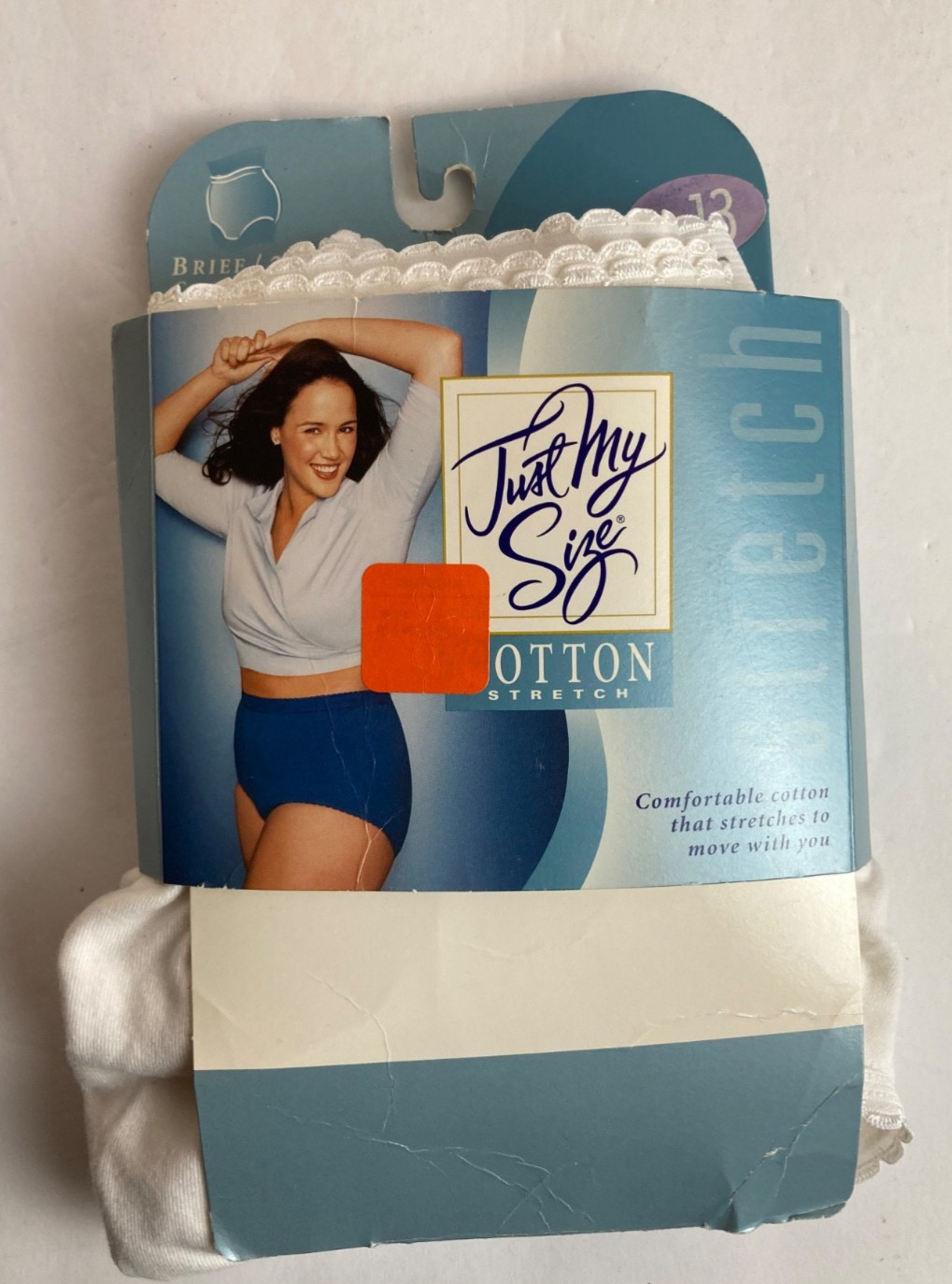 Just My Size Cotton Stretch Briefs Style 6105AWH Size 13 – White – NOS