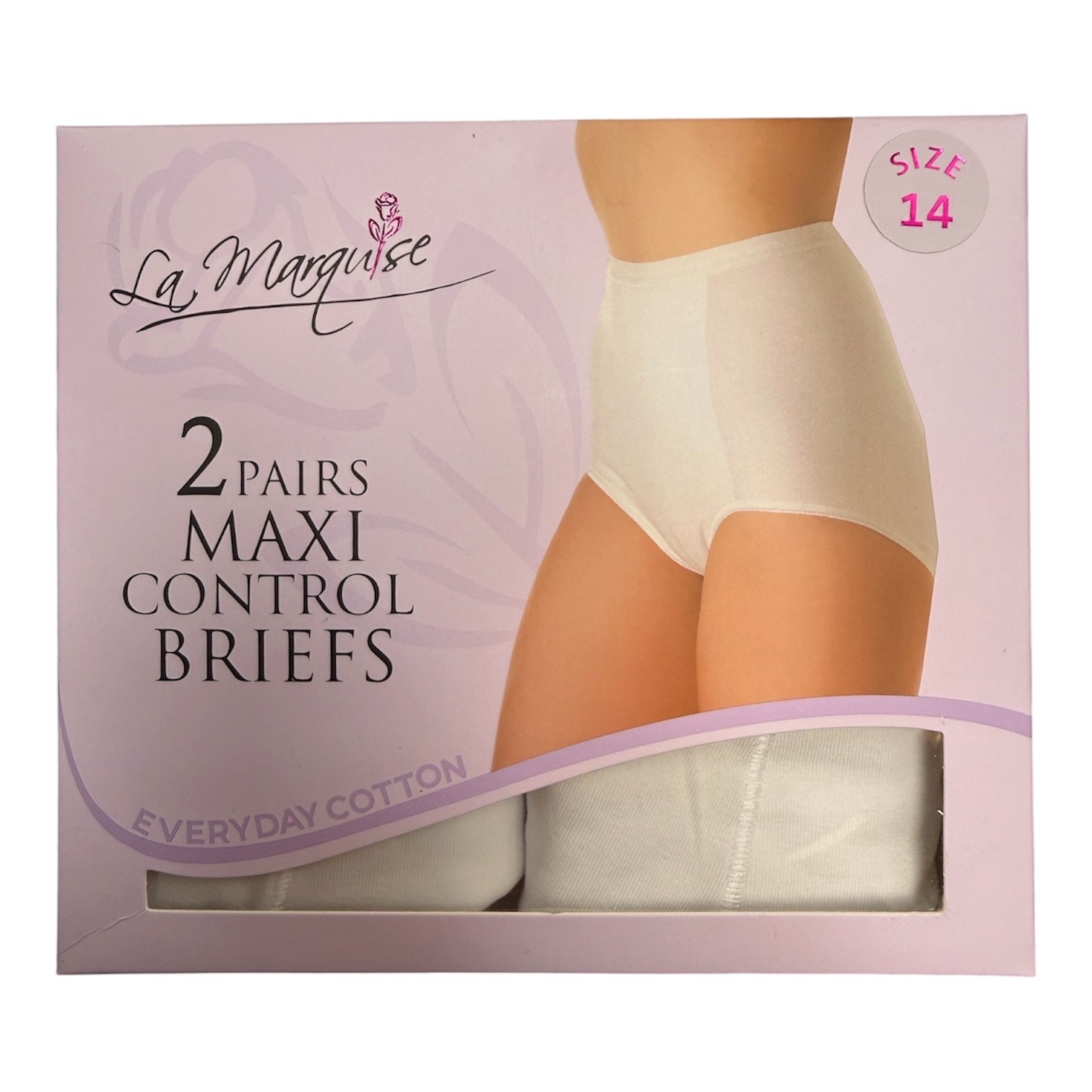 New Sloggi Type La Marquise Brand Maxi Control Brief Black White 2 Pack Cottonzz