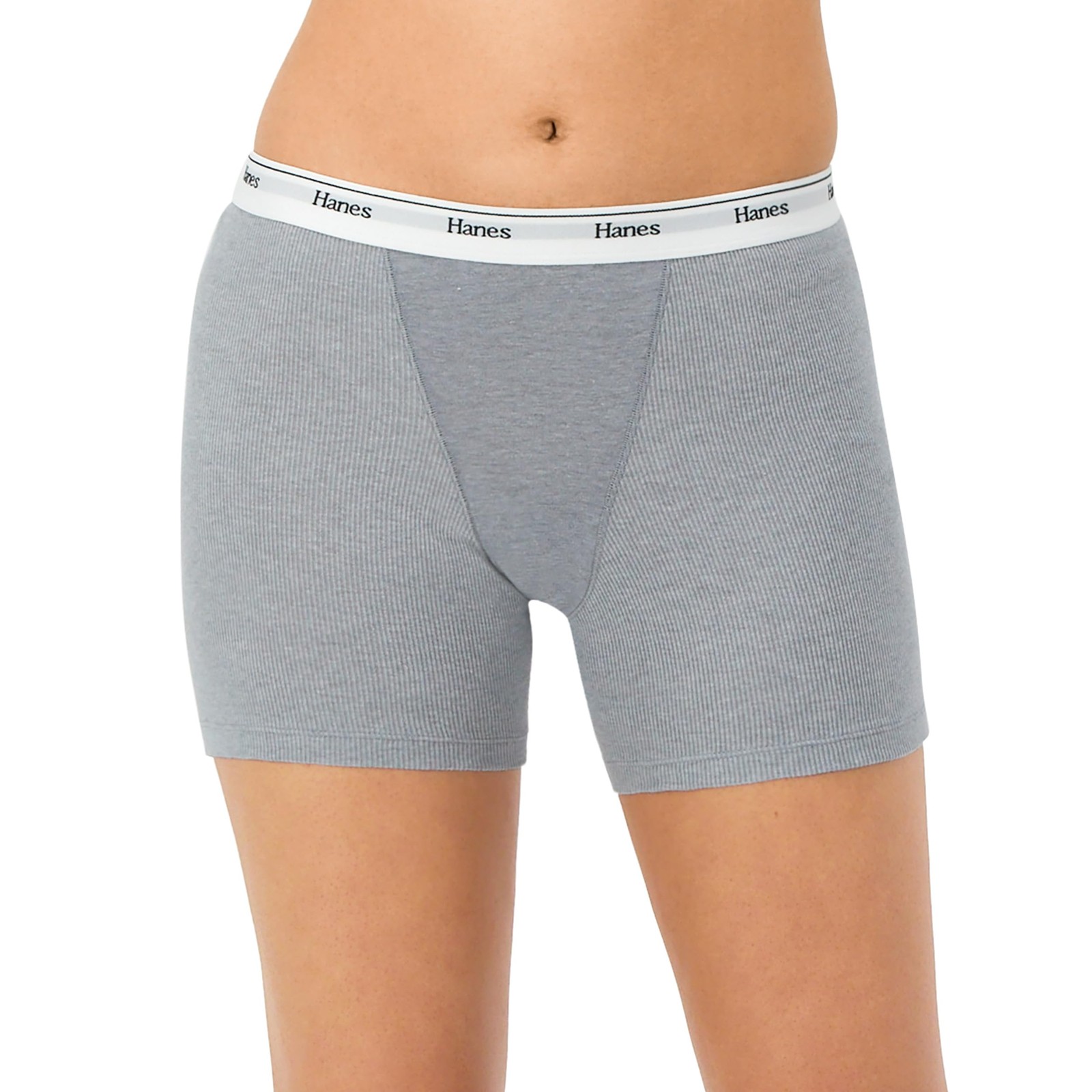 Hanes Women’s Originals Boxer Brief Pack, Stretch Large, Fashion Color Mix