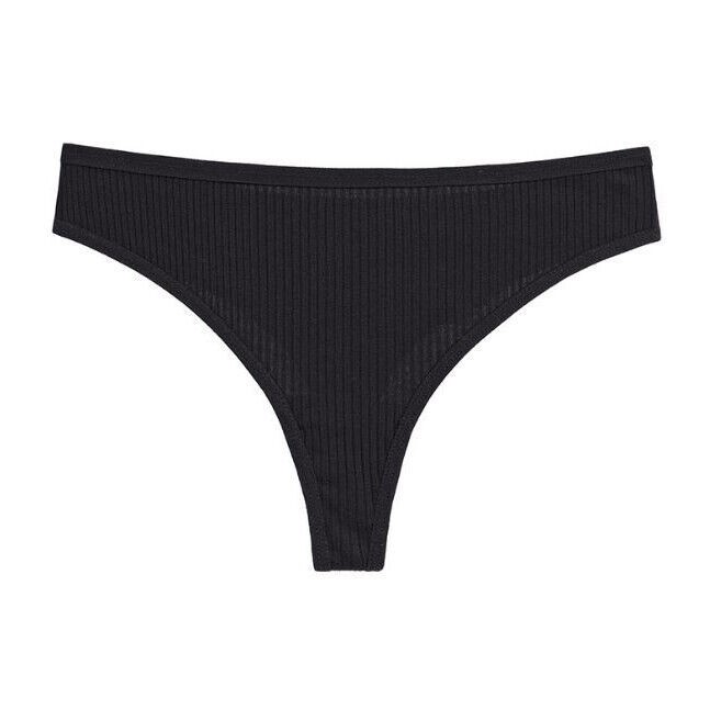 6 Packs Lot Sexy Womens Panties Thong G string Ribbed Cotton Underwear Lingeries