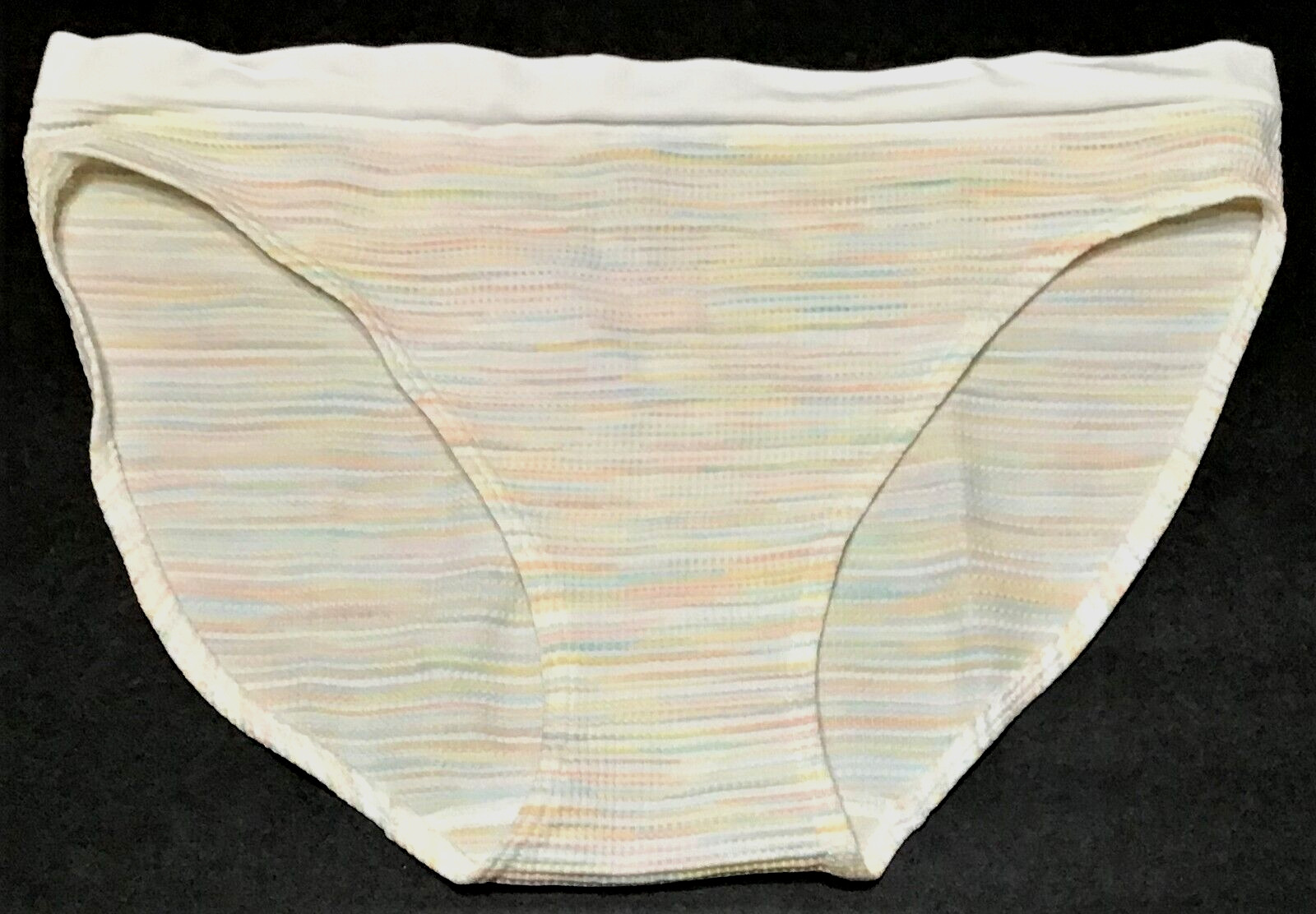 medium – NWT Victoria’s Secret white bikini panty multi color space dye (c242 c)