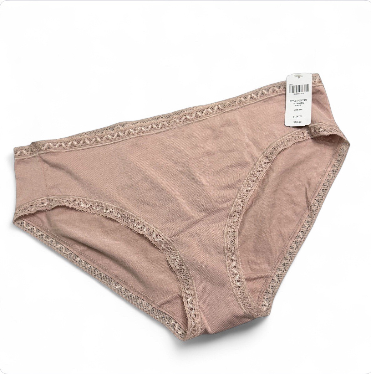 Soma Cotton Modal Hipster Panties XL Adobe Rose Pink New With Tags