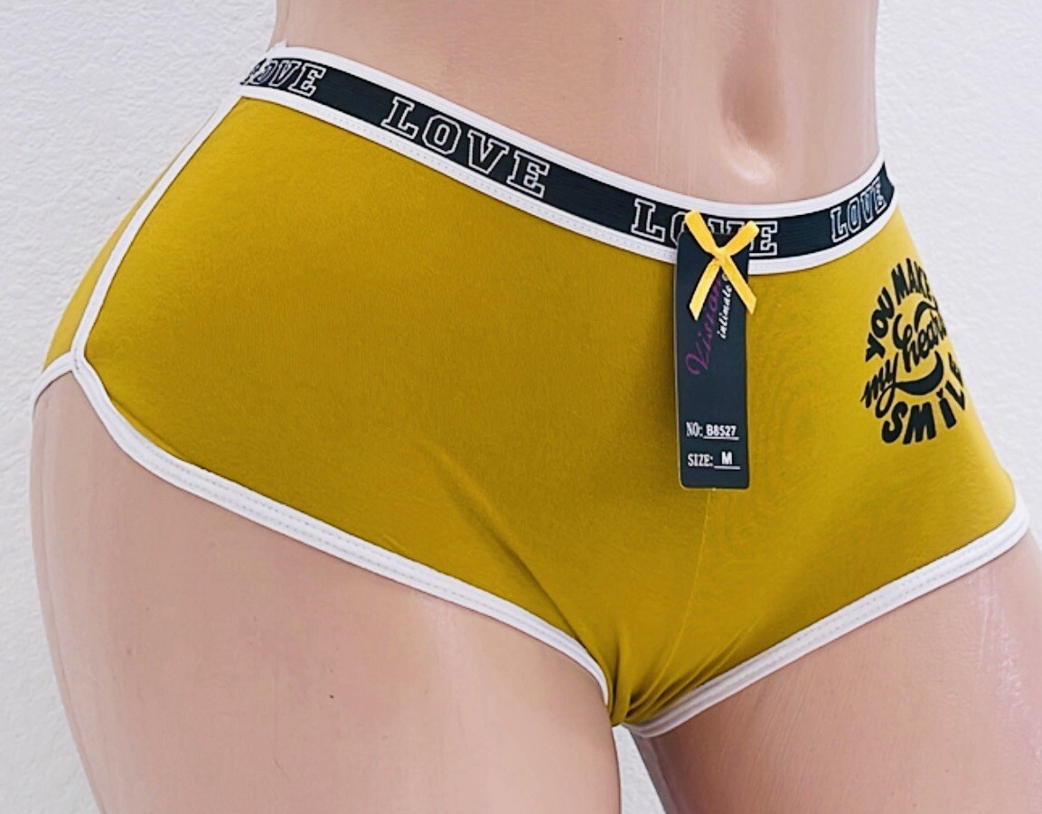 Boyshorts Sports Short Panties 6-12 Boxer Briefs Cotton Sporty Knicker 8527 S-XL