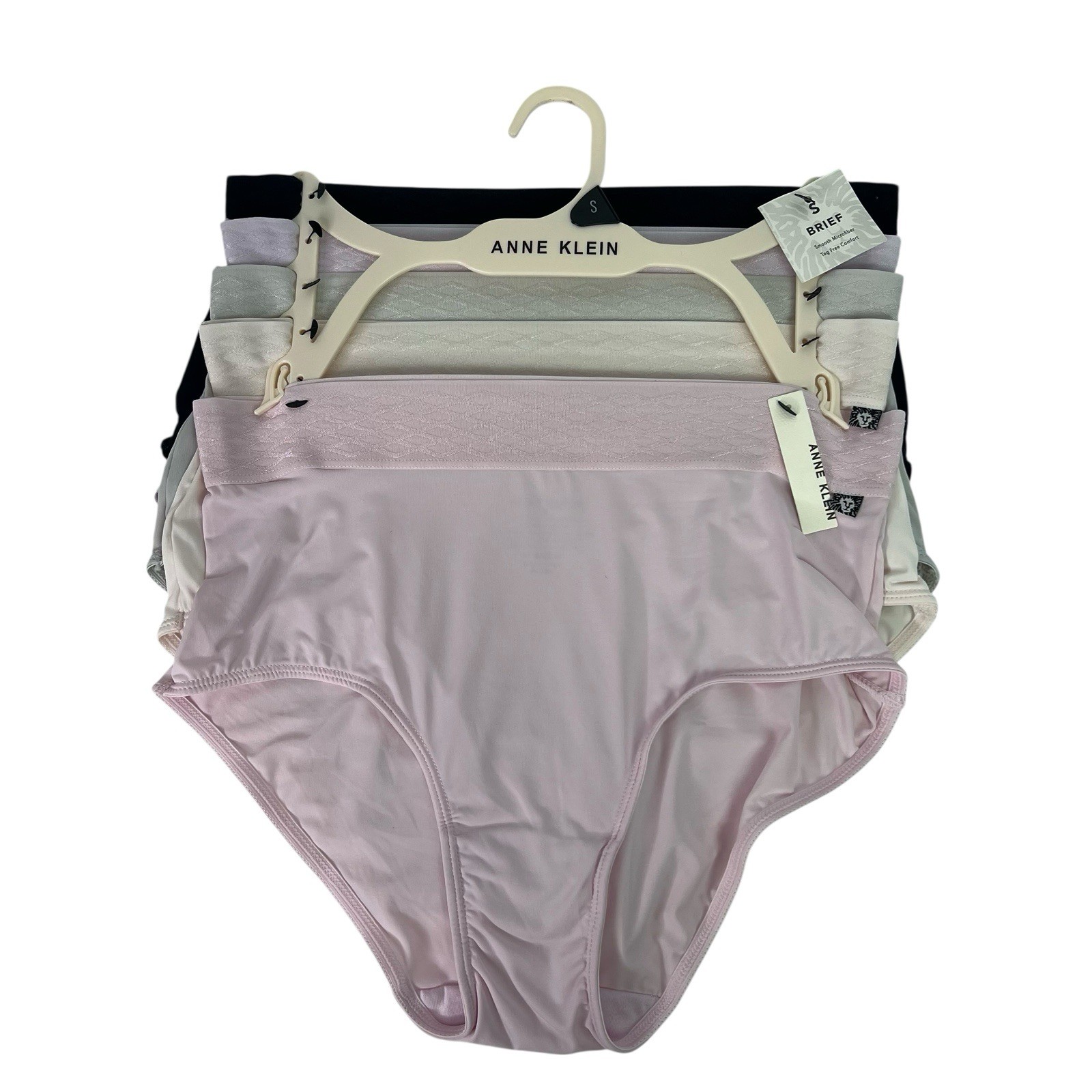 Anne Klein Women’s Panties Sz Small Pkg/5 Briefs Multi Colors Tag Free MSRP $60
