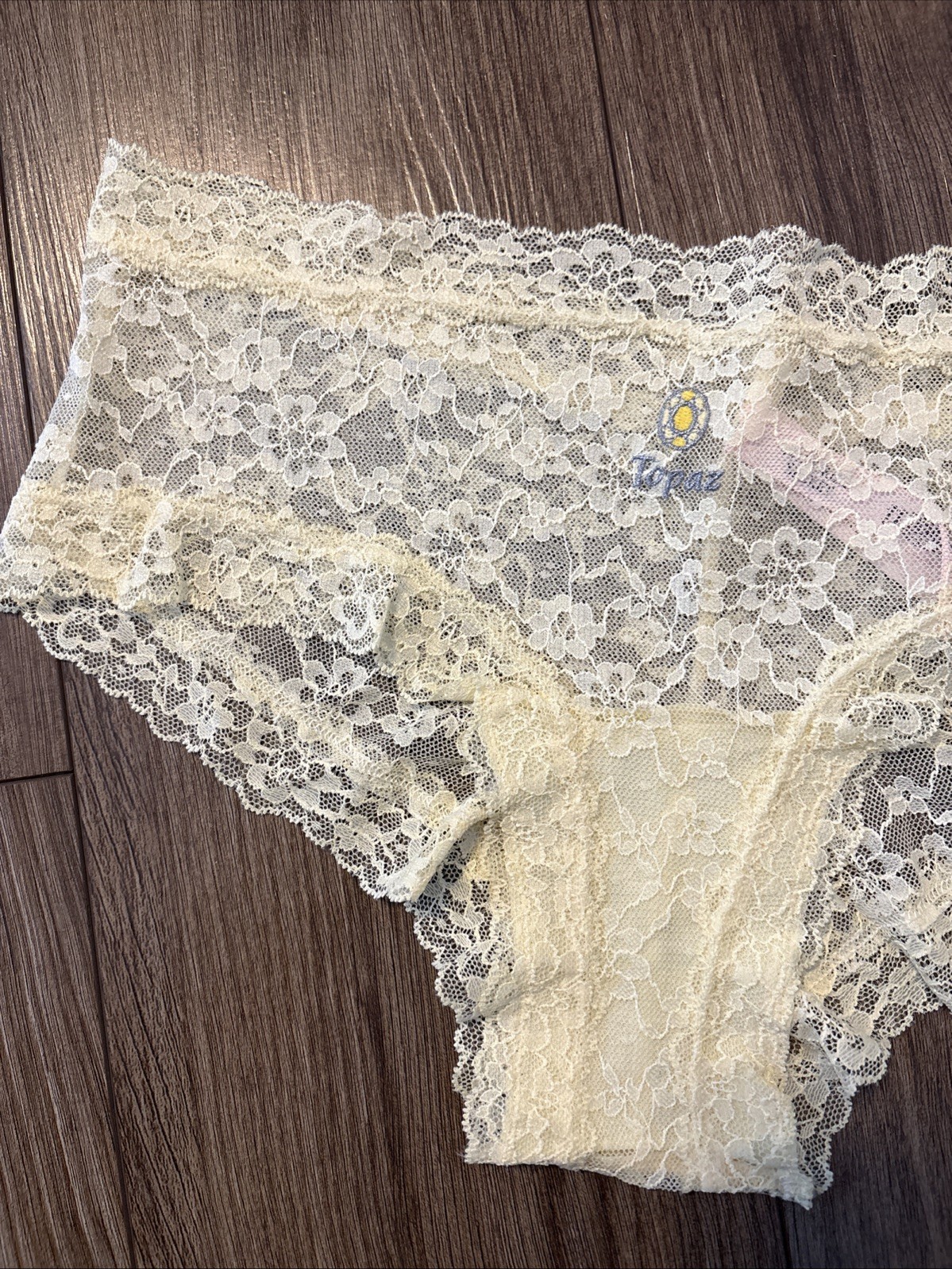 Victoria’s Secret Panties Cheeky Panty The Lacie Yellow Posey Lace Topaz XL NWT