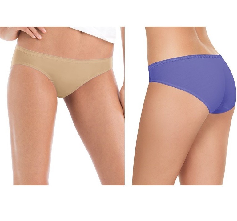 Womens Cotton Bikini Panties Assorted Color Hanes Comfort Tagless Bikinis 3-Pack