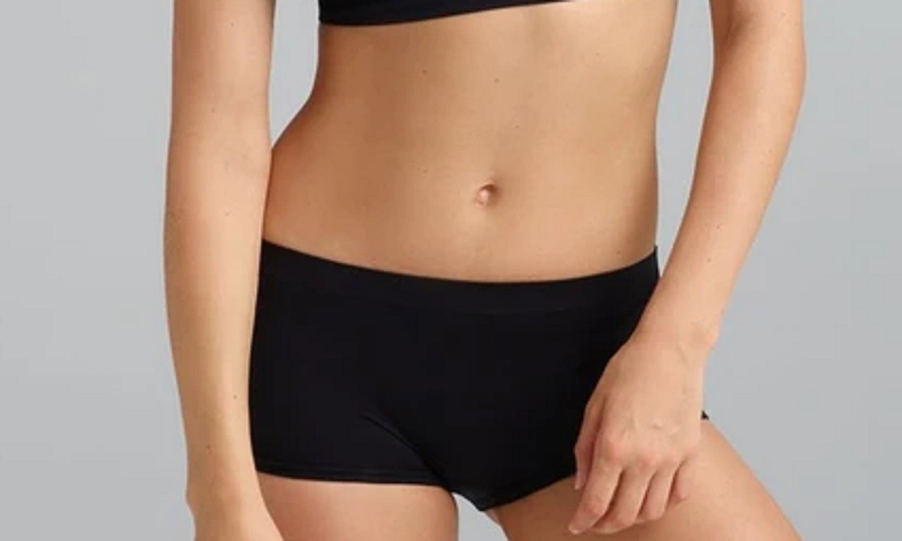 AMBRA Black Seamless Boy Short Performance Luxury Brief Size 8-18 10/12 14/16
