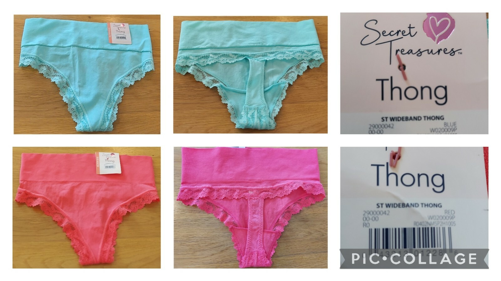 4 Secret Treasures Wideband or Nylon Thongs Size XXL 20/2X-3X/XL16-18/S4-6/XS0-2