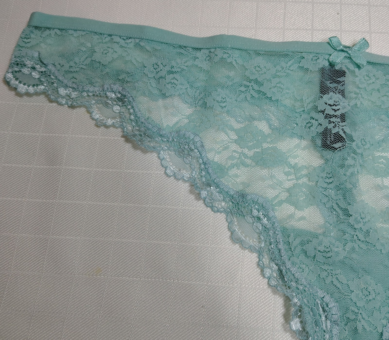 Womens Panties Size XXXL/10 Thong Smart Sexy 3) Pack Black Mint Steel Blue Lace
