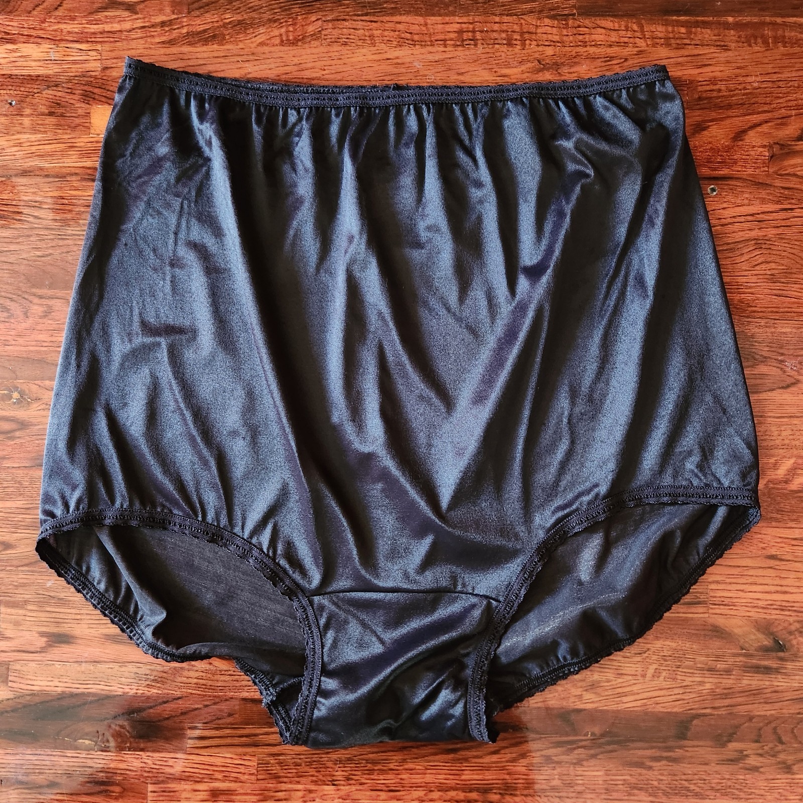 Bali Black Skimp Skamp Panties 3XL/10 Women’s Brief Nylon Spandex Underwear