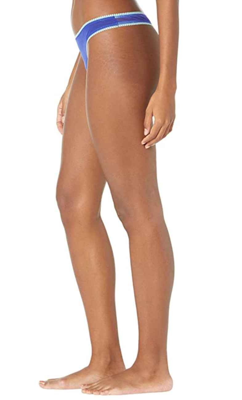 OnGossamer Women Mesh Hip G Thong Deep Sea Blue Size M/L