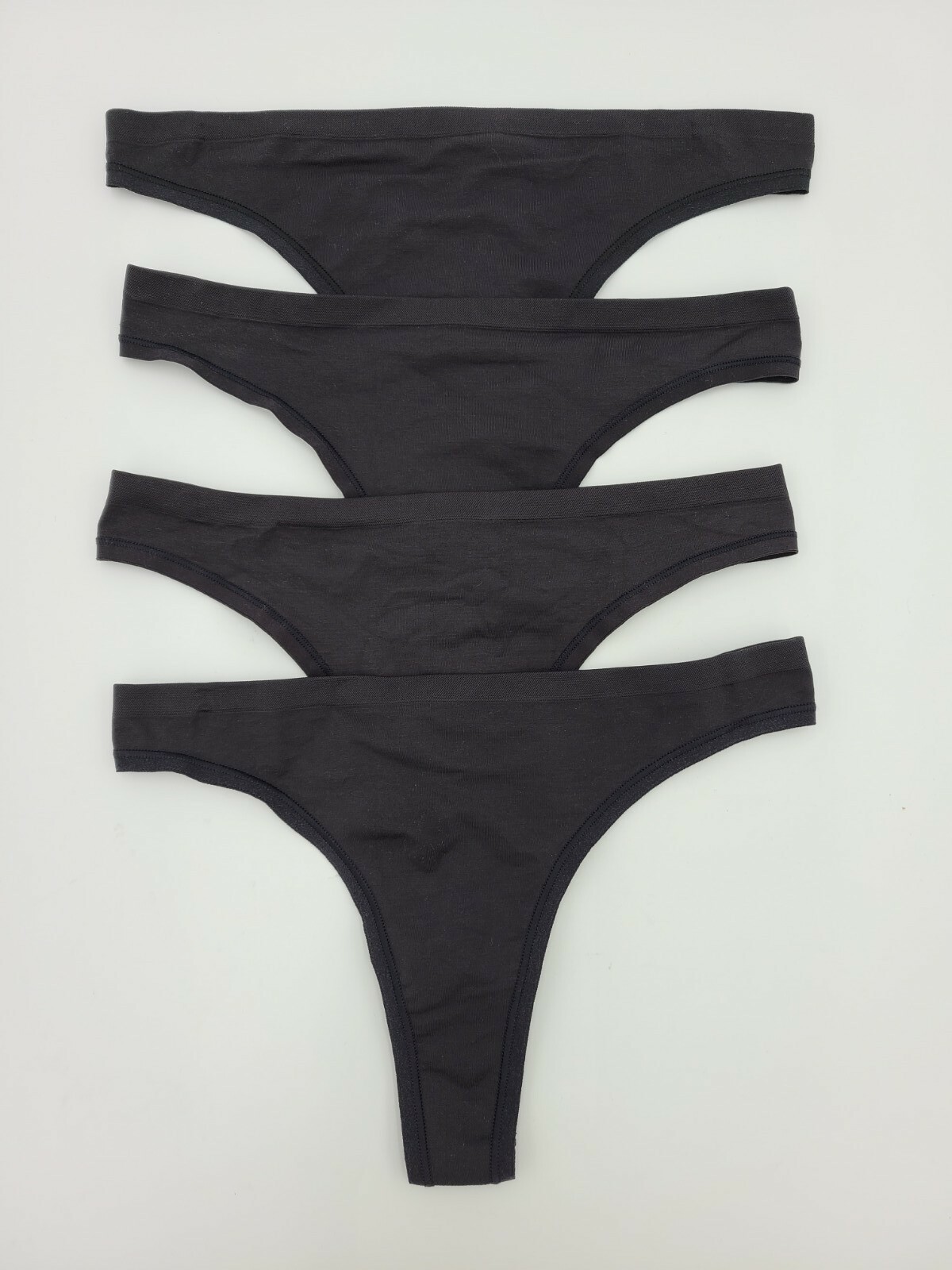 HANES THONG Size 6 Black Medium