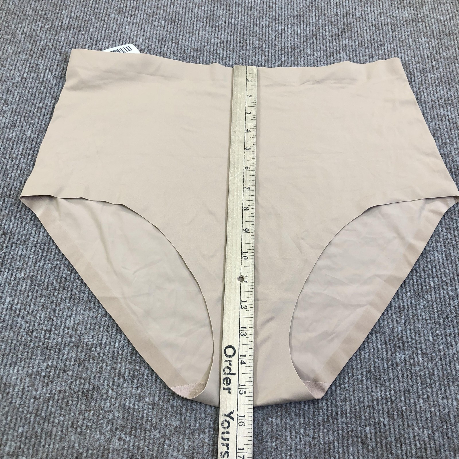 Underwear Womens L Beige Seamless High Waist Brief Panties Microfiber Stretch