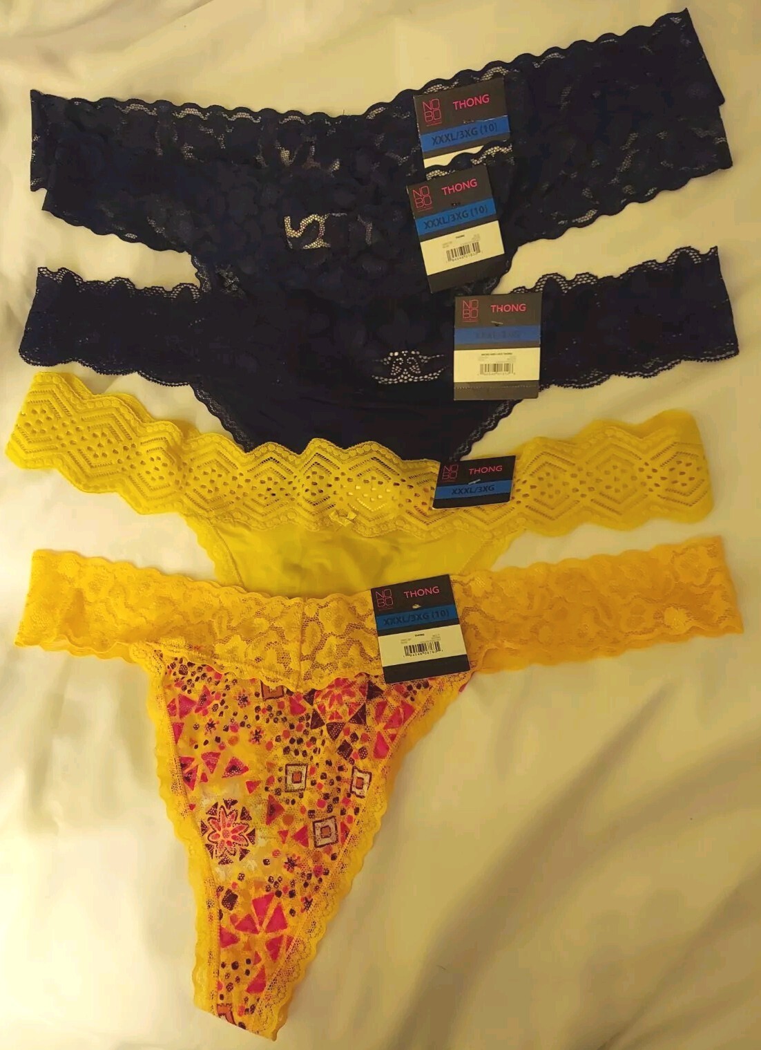 No Boundaries NOBO Microfiber Thong Panties Underwear Size XS/S/M/L/XL/2XL/3XL