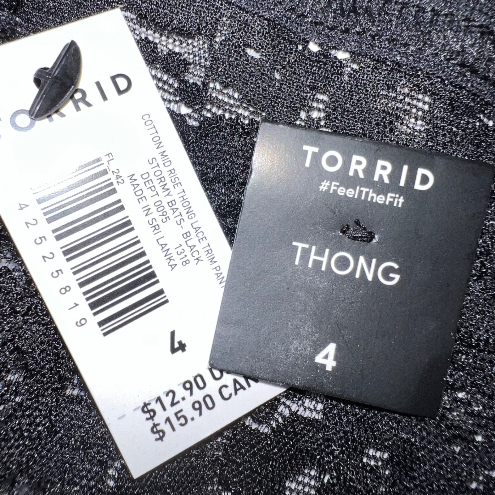NWT TORRID Thong Pantie 0X-1X-2X-3X-4X Jersey Lace Black White Halloween Bats