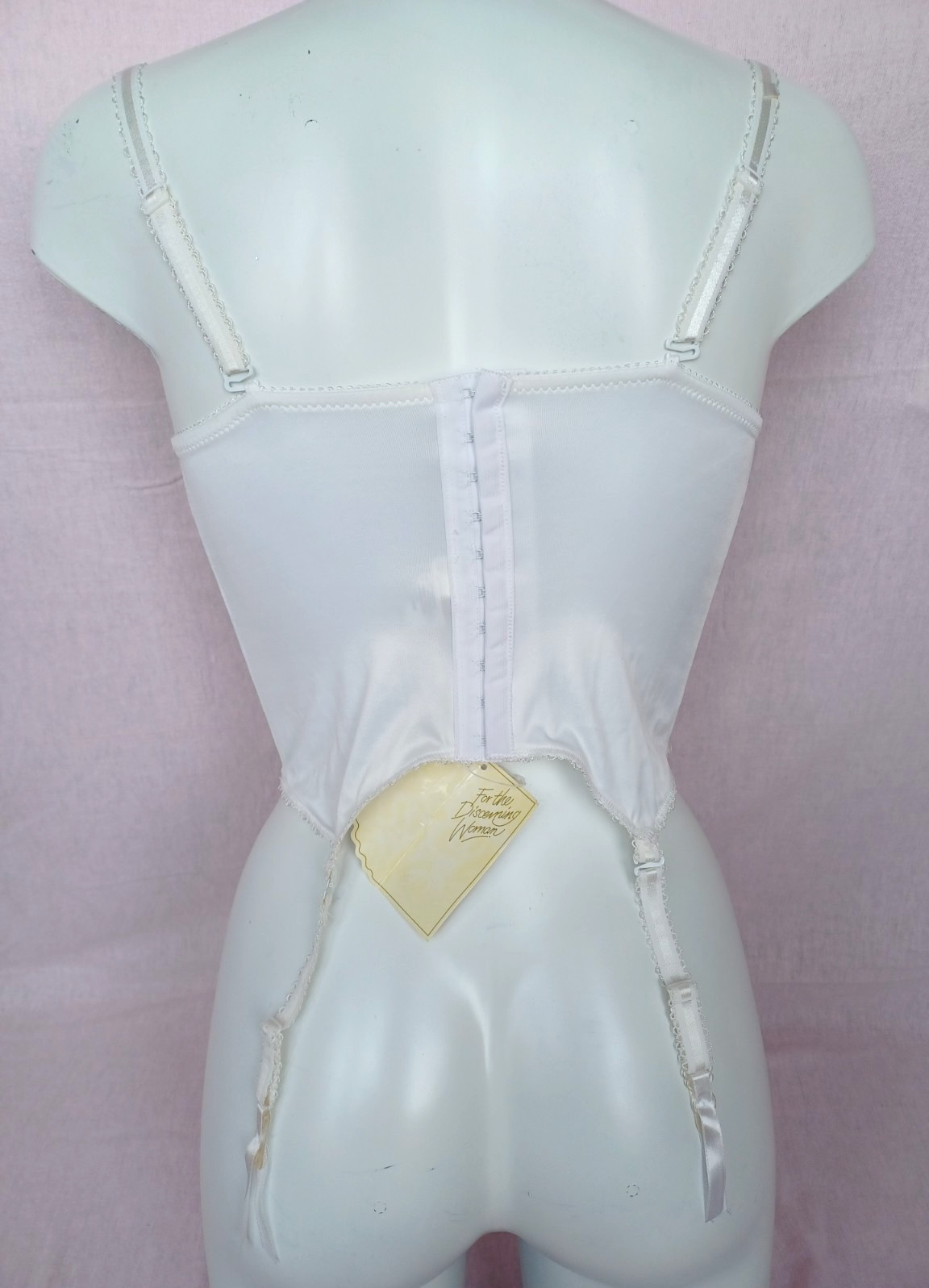 PANACHE Lingerie Beautiful Cream Smooth Satin Side Lace Suspender Basque Sze 32B