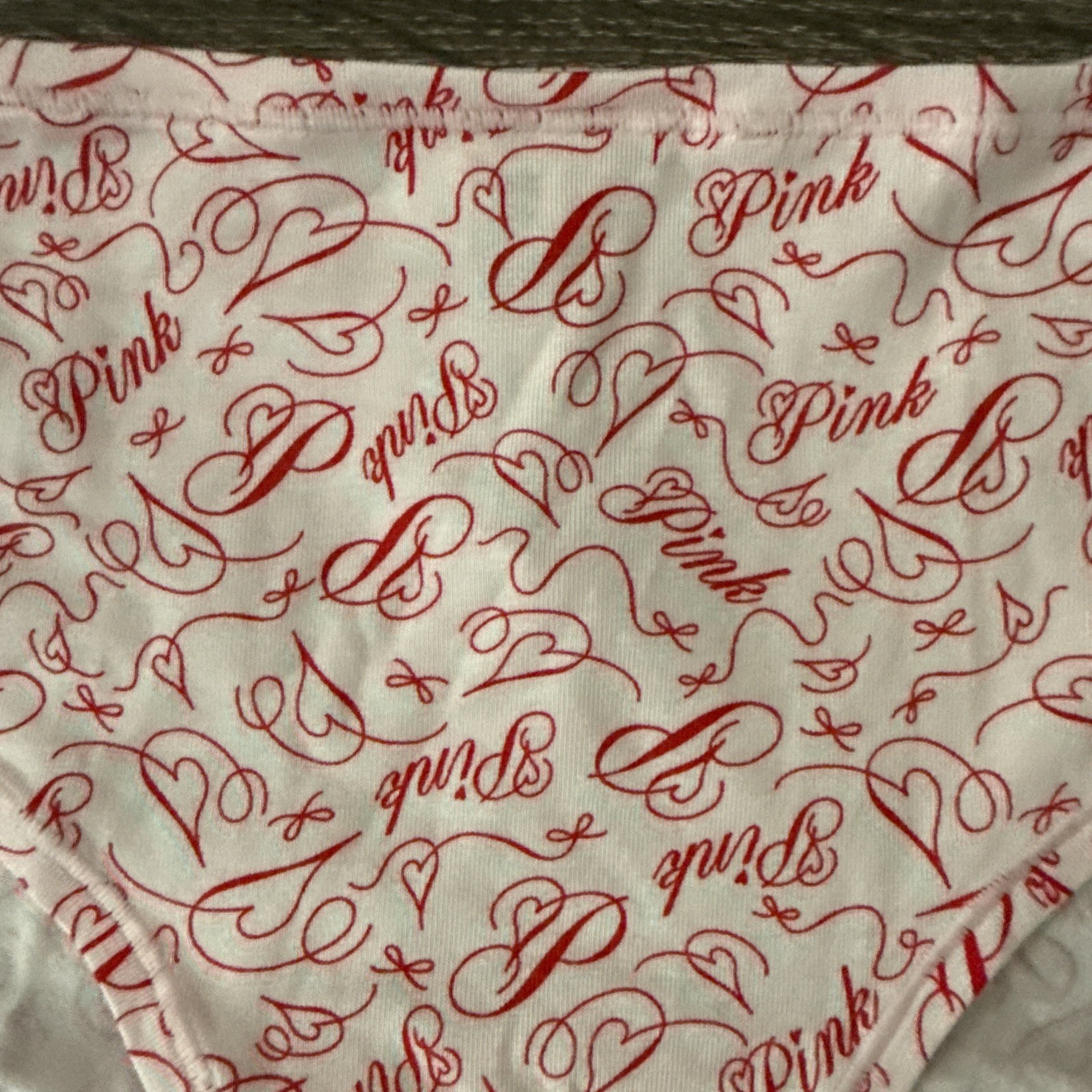 Pink By Victoria’s Secret, Xl Pink Script Stretch, Smooth, Cheeky Panties