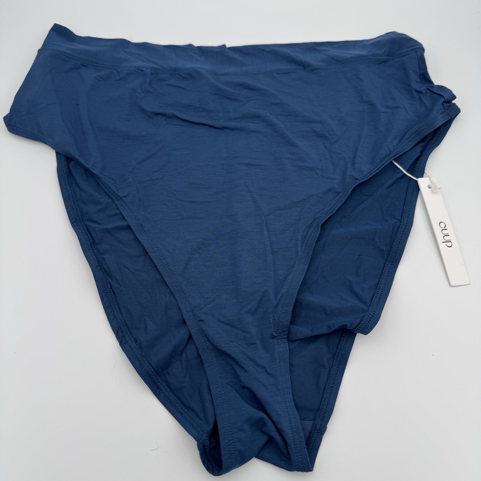 CUUP The Highwaist Bikini Bottom Underwear Soft Ocean Blue Size 5 XL NWT
