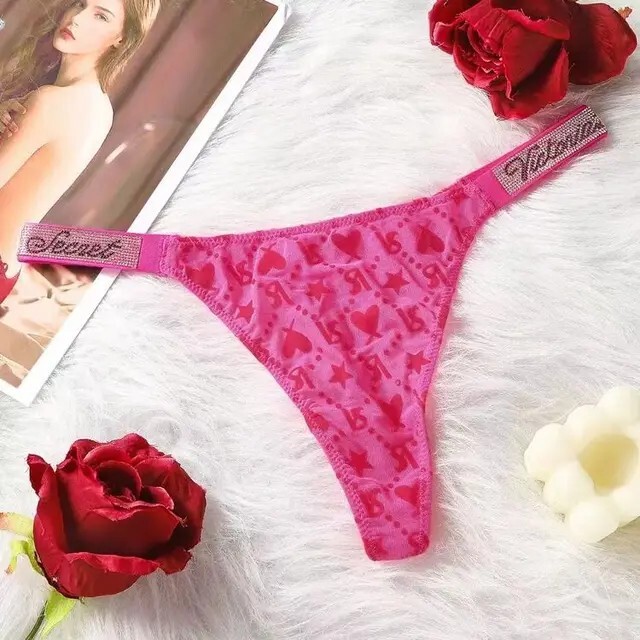 Thong Strings Secret Very Sexy 🤍 ❤️🖤🩷 Shine Strap Knickers S,M,L/1pc