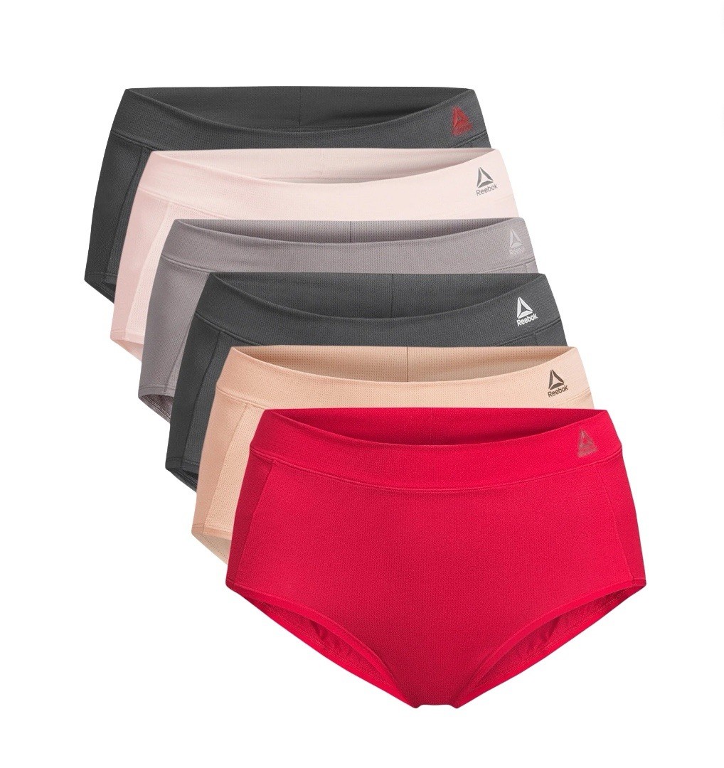 6-Pack REEBOK Women’s 2XL Briefs Air Tech Performance Stretch Mesh Underwear