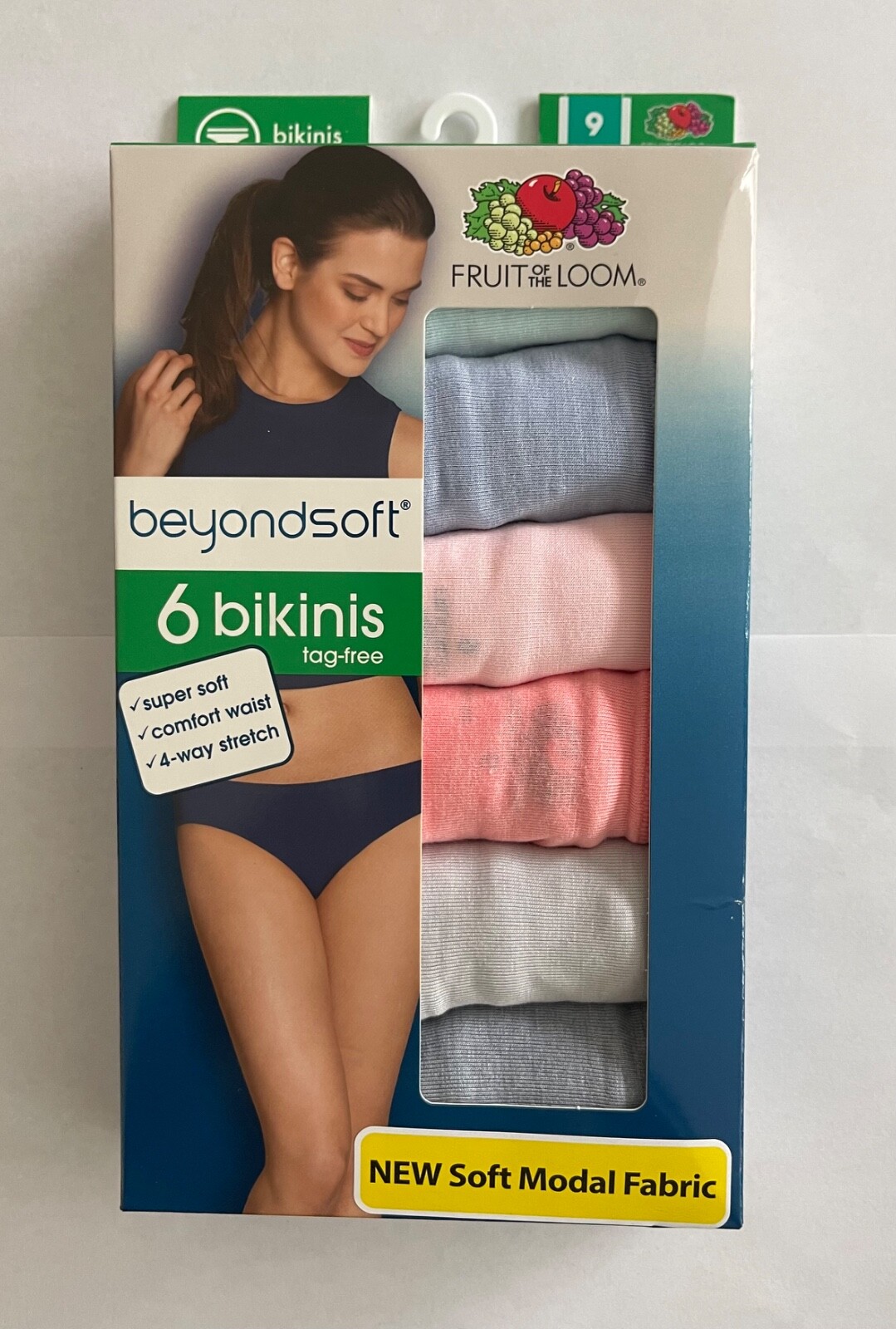 Fruit of the Loom Beyondsoft 6 Bikinis size 9 (2X)
